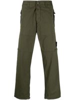 Stone Island Compass-badge straight-leg trousers - Vert