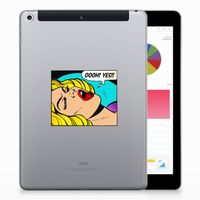 Apple iPad 9.7 2018 | 2017 Leuke Siliconen Hoes Popart Oh Yes