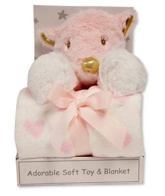 Nursery Time fleecedeken met vos 75x90 cm polyester