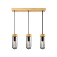 Home sweet home hanglamp Capri 3L klein - hout/glas - thumbnail