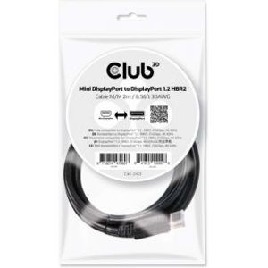 CLUB3D Mini DisplayPort to DisplayPort 1.2 M/M 2m/6.56ft 4K60Hz