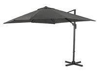 ACAZA Kantelbare Zweefparasol 250x250 cm, Vierkant Zeil, Sterke Zweef Parasol, Donker Grijs