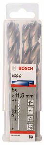 Bosch Accessoires Metaalboren HSS-G, Standard 11,5 x 94 x 142 mm 5st - 2608595080