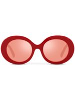 Dolce & Gabbana Eyewear lunettes de soleil à monture ronde - Rouge - thumbnail