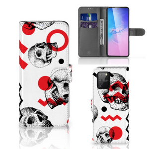 Telefoonhoesje met Naam Samsung S10 Lite Skull Red