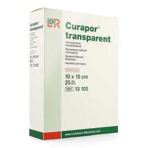 Curapor Transparant Steriel 10cmx15cm 25 13103