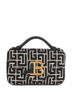 Balmain sac à bandoulière à motif monogrammé en jacquard - Noir - thumbnail