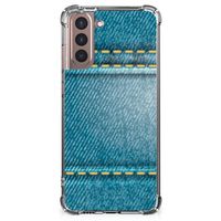 Samsung Galaxy S21 Plus Anti Shock Bumper Case Jeans - thumbnail