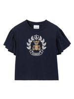 Burberry Kids t-shirt en coton à imprimé Thomas Bear - Bleu