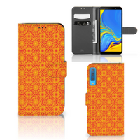 Samsung Galaxy A7 (2018) Telefoon Hoesje Batik Oranje - thumbnail