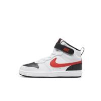 NIKE Court Borough Mid 2 Sneaker Wit/University Rood/Zwart 39