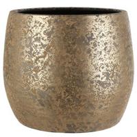 Mica Decorations Bloempot Clemente - flakes goud - 33,5 x 32 cm