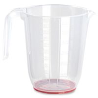 Keuken maatbeker/mengbeker - kunststof - transparant - 1000 ml