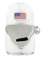 Boland 04283 - hoed astronaut, pluche hoed, ruimtevaarder, muts voor carnavalskostuums, kostuumaccessoires voor carnaval en themafeest, wit