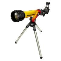 Tele-Science 32002 100 Power HD Telescoop met Diagonale Spiegel en Statief, Geel/Rood