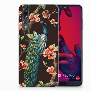 Huawei P20 Pro TPU Hoesje Pauw met Bloemen