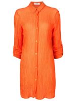 Amir Slama robe-chemise à effet froissé - Orange