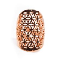 Verstelbare Ring Flower of Life Koper (30 mm) - thumbnail