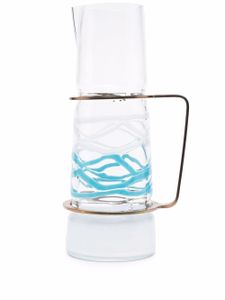 Carlo Moretti carafe bicolore en verre - Blanc