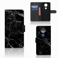 Motorola Moto E5 Plus Bookcase Marmer Zwart - Origineel Cadeau Vader