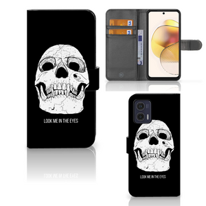 Telefoonhoesje met Naam Motorola Moto G73 Skull Eyes