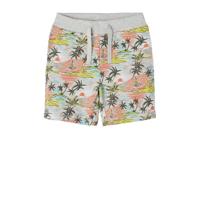 NAME IT KIDS korte broek Jaick met all over print grijs melange