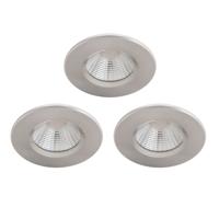 Philips set van 3 inbouwspots Dive 3x5,5w - 2700K - 8,5cm nikkel 75607900 - thumbnail