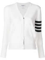 Thom Browne Milano Stitch V-Neck Merino Cardigan - Blanc - thumbnail