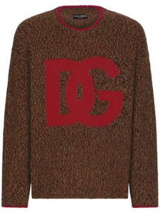 Dolce & Gabbana pull en laine à logo intarsia - Rouge