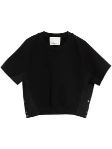 3.1 Phillip Lim short-sleeve cotton sweatshirt - Noir