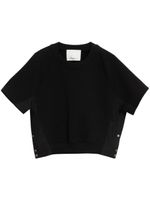 3.1 Phillip Lim short-sleeve cotton sweatshirt - Noir - thumbnail