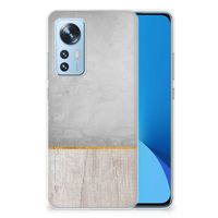 Xiaomi 12 | 12X Bumper Hoesje Wood Concrete - thumbnail