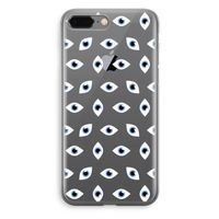 Eyes pattern: iPhone 8 Plus Transparant Hoesje - thumbnail