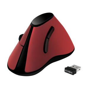 LogiLink ID0159 Ergonomische muis Radiografisch Optisch Zwart, Rood 5 Toetsen 1200 dpi Ergonomisch