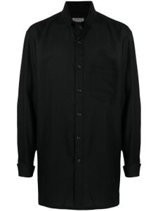 Yohji Yamamoto chemise boutonnée à col montant - Noir