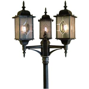 Staande buitenlamp Spaarlamp E27 75 W Konstsmide Milano 7244-759 Zwart, Zilver