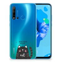 Huawei P20 Lite (2019) Telefoonhoesje met Naam Cat Good Day