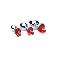 XR Brands Red Gem - Butt Plug Set with Bells