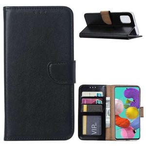 Bookcover Hoesje Samsung Galaxy Note 10 Lite Zwart met Pasjeshouder