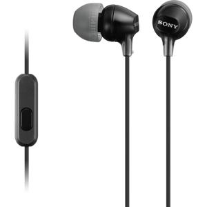 Sony MDR-EX15AP In Ear oordopjes Kabel Zwart Headset