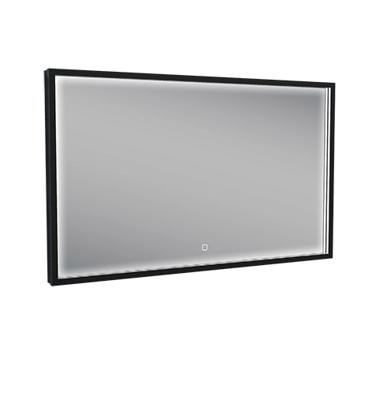 Mueller Square LED spiegel 100x60cm mat zwart met spiegelverwarming Mueller Square LED spiegel 100x60cm mat zwart met spiegelverwarming