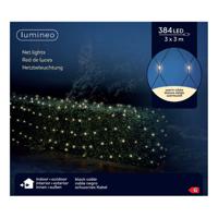 Netverlichting - 384 led lampjes - warm wit - 300 x 300 cm - kerstverlichting - net - thumbnail