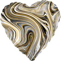 Amscan Folieballon Black Heart 45 Cm Metallic