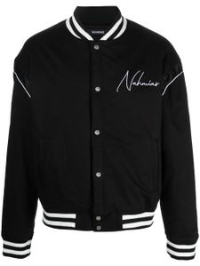 Nahmias veste bomber à imprimé graphique - Noir