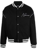 Nahmias veste bomber à imprimé graphique - Noir