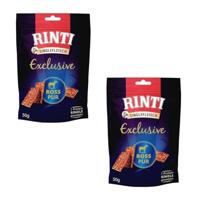 RINTI Singlevlees Exclusive Snack Ross Pur | Dubbelpak | 2 x 50 g | Aanvullend voer voor volwassen honden | Alleen paardenstaart voor gevoelige honden bij allergieën | als beloning
