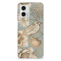 TPU Case voor Motorola Moto G73 Vintage Bird Flowers