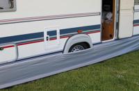 Eurotrail caravan tochtstrook 550 x 60 cm polyester grijs