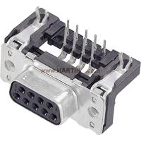 Harting 09 66 152 7612 D-sub female connector 90 ° Aantal polen: 9 Solderen 1 stuk(s) - thumbnail