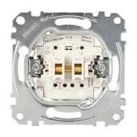 Merten MEG3755-0000 - Schakelaar inbouw voor vensterrolluiken, jaloezieën, gordijn - 10 A - AC 250 V - steekklemmen - verlichtingsmodules - faseafsnijding - schroefbevestiging, rolluikknop